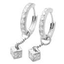 [LuxUness] 18K Diamond Hoop Dice Earrings  Metal Earrings in Excellent condition - & Other Stories