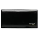 Fendi Black Leather Long Wallet