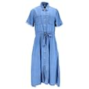 Tommy Hilfiger Damen-Kleid mit entspannter Passform in blauem Lyocell