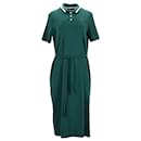 Tommy Hilfiger Womens Cotton Stretch Polo Dress in Green Cotton