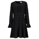 Vestido feminino Tommy Hilfiger exclusivo com painel de renda preta em poliéster preto