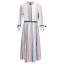 Tommy Hilfiger Womens Pleated Stripe Dress in Multicolor Polyester