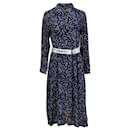 Tommy Hilfiger Womens Ditsy Floral Print Shirt Dress in Blue Viscose