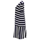 Tommy Hilfiger Womens Striped Relaxed Fit Dress in Navy Blue Viscose