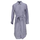 Tommy Hilfiger Vestido camisero midi esencial para mujer en algodón azul