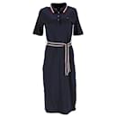 Tommy Hilfiger Womens Belted Polo Dress in Navy Blue Cotton
