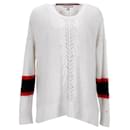 Tommy Hilfiger Damen-Pullover mit entspannter Passform aus weißer Baumwolle