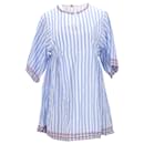 Vestido feminino Tommy Hilfiger Ithaca Stripe Kaftan em algodão azul claro