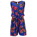 Tommy Hilfiger Womens Tropical Print Tie Front Playsuit aus blauem Polyester