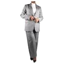 Ensemble pantalon plissé et blazer gris sur mesure - taille UK 12 - Claudie Pierlot
