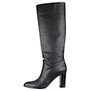 Black block heel knee-high leather boots - size EU 41 - Gianvito Rossi