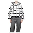 White and black checkered wool-blend jacket - size S - Autre Marque