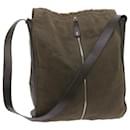 SAINT LAURENT Shoulder Bag Canvas Khaki Auth bs9927 - Saint Laurent