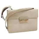PRADA Shoulder Bag Leather Beige Auth bs10222 - Prada