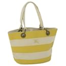 BURBERRY Blue Label Tote Bag Canvas Yellow Auth bs10173 - Burberry