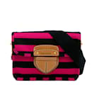 Pink Prada Canapa Righe Crossbody Bag