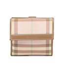 Petit portefeuille rose Burberry Candy Check