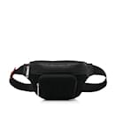 Black Fendi FF Neoprene Vitello Grace Perforated Pocket Belt Bag