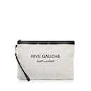 White YSL Rive Gauche Clutch - Yves Saint Laurent