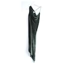 Michelle Mason - Robe en velours dévoré vert olive - Autre Marque