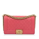 Pink Chanel Medium Lambskin Boy Flap Bag