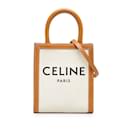 White Celine Mini Vertical Cabas Satchel - Céline