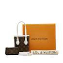Louis Vuitton Monogram Nano Bucket Bag Bolsa de lona M81489 Em uma boa condição