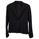 Theory Single-Breasted Blazer in Black Polyester