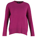 Pull Col Rond Theory en Cachemire Violet