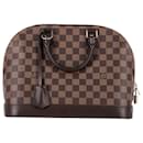 Louis Vuitton Alma PM Satchel Bag in Brown Coated Canvas