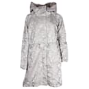 Max Mara Weekend Reversible Floral Parka in Silver Nylon