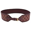 Gucci Embellished Leather-Trimmed Waist Belt in Maroon Canvas