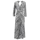 Rixo Rose Open Back Ruffled Maxi Dress in Animal Print Silk - Autre Marque