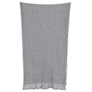Hermes Chain-Motif Knit Muffler in Grey Cotton and Silk - Hermès