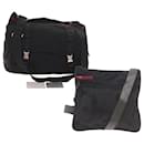 PRADA Shoulder Bag Nylon 2set Black Auth ar10739 - Prada
