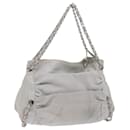 Bolsa de ombro com corrente CHANEL em couro branco CC Auth bs10195 - Chanel