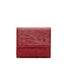 Portefeuille Louis Vuitton Epi Portefeuille Elise rouge