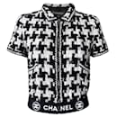 Jaqueta rara de tweed com fita com logotipo CC - Chanel