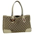 GUCCI GG Canvas Web Sherry Line Tote Bag Beige Red Green 163805 auth 60259 - Gucci