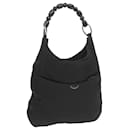 Christian Dior Maris Pearl Sac à bandoulière Nylon Noir Auth 60138