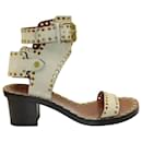 Isabel Marant Jaeryn Studded Accents Sandals in White Suede