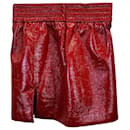 Miu Miu Mini saia de couro sintético em poliéster vermelho