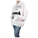 White graphic print oversized hoodie - size M - Prada