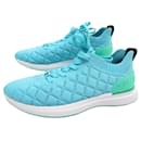 NEUF CHAUSSURES CHANEL CC TRAINER SNEAKER G35549 BASKETS TOILE BLEU SHOES - Chanel