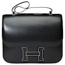 Bolsa HERMES Constance em couro preto - 101609 - Hermès