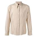 Romeo Gigli Beige Striped Cotton Shirt