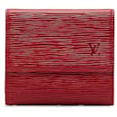 Carteira Louis Vuitton Red Epi Portefeuille Elise