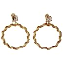 Oscar De La Renta Embellished Hoop Earrings in Gold Metal - Oscar de la Renta