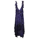 Peter Pilotto Ruffled Cocktail Dress in Violet Viscose