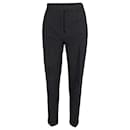 Max Mara Sportmax Tapered Trousers in Grey Cotton